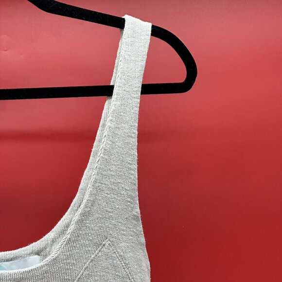 Free People Beach Be Happy Pinafore Size Medium Beige Sleeveless Midi Dress FLAW - Picture 6 of 16